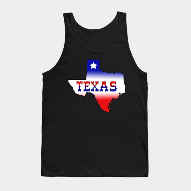 Texas map Texas flag Tank Top by TheBlackCatprints